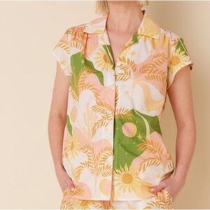 The Cat's Pajamas Sun & Moon Luxe Pima Top Pajama